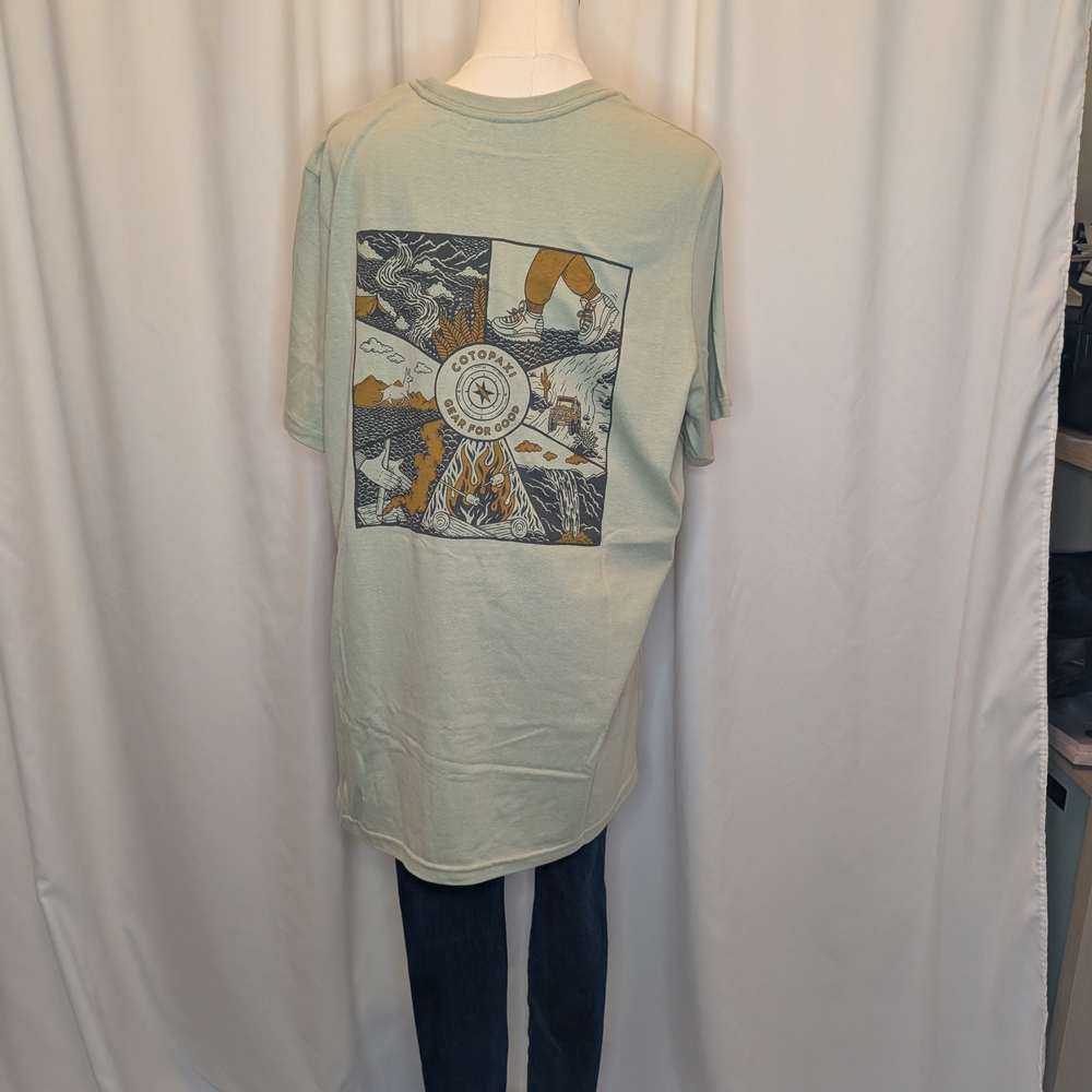 Cotopaxi Adventure Tee - Mint and Mustard